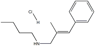 butyl[(2E)-2-methyl-3-phenylprop-2-en-1-yl]amine hydrochloride 구조식 이미지