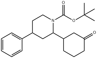 TERT-BUTYL 2-(3-OXOCYCLOHEXYL)-4-PHENYLPIPERIDINE-1-CARBOXYLATE Structure