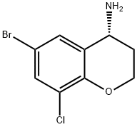 (4R)-6-BROMO-8-CHLORO-3,4-DIHYDRO-2H-1-BENZOPYRAN-4-AMINE Structure