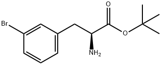 3-bromo-L-Phenylalanine, 1,1-dimethylethyl ester 구조식 이미지