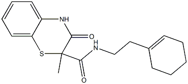 N-[2-(cyclohexen-1-yl)ethyl]-2-methyl-3-oxo-4H-1,4-benzothiazine-2-carboxamide Structure