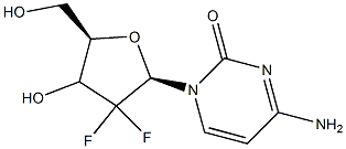 4-amino-1-[(2R,5R)-3,3-difluoro-4-hydroxy-5-(hydroxymethyl)oxolan-2-yl]pyrimidin-2-one Structure