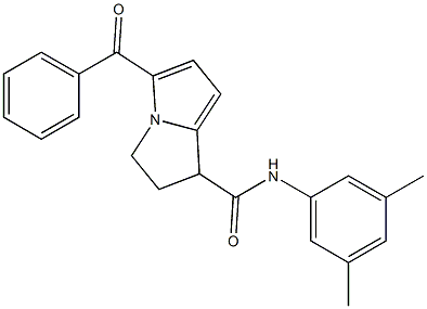 5-benzoyl-N-(3,5-dimethylphenyl)-2,3-dihydro-1H-pyrrolizine-1-carboxamide Structure