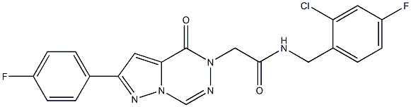 N-[(2-chloro-4-fluorophenyl)methyl]-2-[2-(4-fluorophenyl)-4-oxopyrazolo[1,5-d][1,2,4]triazin-5-yl]acetamide Structure