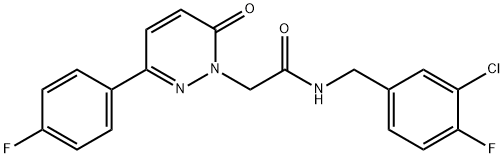 N-[(3-chloro-4-fluorophenyl)methyl]-2-[3-(4-fluorophenyl)-6-oxopyridazin-1-yl]acetamide Structure