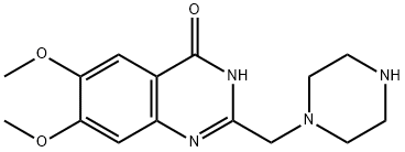 6,7-Dimethoxy-2-piperazin-1-ylmethyl-3H-quinazolin-4-one 구조식 이미지