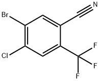 5-bromo-4-chloro-2-(trifluoromethyl)benzonitrile Structure