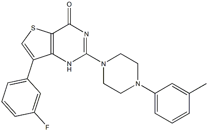 7-(3-fluorophenyl)-2-[4-(3-methylphenyl)piperazin-1-yl]-1H-thieno[3,2-d]pyrimidin-4-one Structure