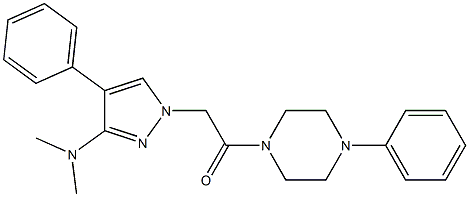 2-[3-(dimethylamino)-4-phenylpyrazol-1-yl]-1-(4-phenylpiperazin-1-yl)ethanone Structure