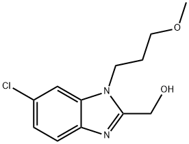 [6-Chloro-1-(3-methoxy-propyl)-1H-benzoimidazol-2-yl]-methanol Structure