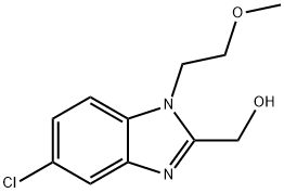 [5-Chloro-1-(2-methoxy-ethyl)-1H-benzoimidazol-2-yl]-methanol 구조식 이미지