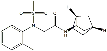 N-[(1S,3R,4R)-3-bicyclo[2.2.1]heptanyl]-2-(2-methyl-N-methylsulfonylanilino)acetamide Structure