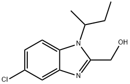 (1-sec-Butyl-5-chloro-1H-benzoimidazol-2-yl)-methanol 구조식 이미지