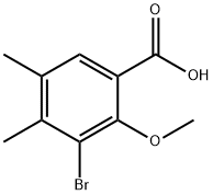 3-bromo-2-methoxy-4,5-dimethylbenzoic acid Structure