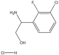2-AMINO-2-(3-CHLORO-2-FLUOROPHENYL)ETHAN-1-OL HYDROCHLORIDE 구조식 이미지