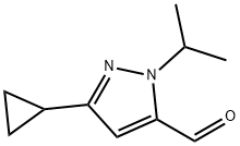 5-Cyclopropyl-2-isopropyl-pyrazole-3-carbaldehyde 구조식 이미지