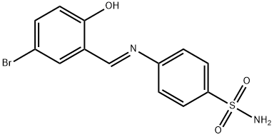 (E)-4-((5-bromo-2-hydroxybenzylidene)amino)benzenesulfonamide Structure