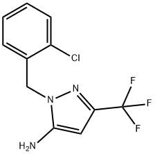 1-(2-chlorobenzyl)-3-(trifluoromethyl)-1H-pyrazol-5-amine 구조식 이미지