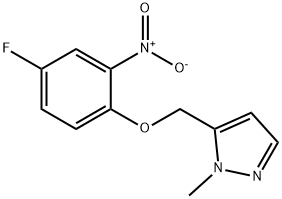 5-[(4-fluoro-2-nitrophenoxy)methyl]-1-methyl-1H-pyrazole Structure