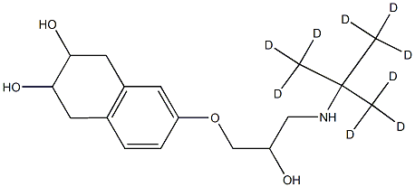 6-[3-[[1,1,1,3,3,3-hexadeuterio-2-(trideuteriomethyl)propan-2-yl]amino]-2-hydroxypropoxy]-1,2,3,4-tetrahydronaphthalene-2,3-diol 구조식 이미지