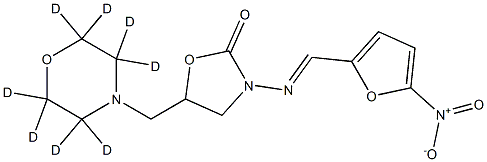 3-[(E)-(5-nitrofuran-2-yl)methylideneamino]-5-[(2,2,3,3,5,5,6,6-octadeuteriomorpholin-4-yl)methyl]-1,3-oxazolidin-2-one Structure