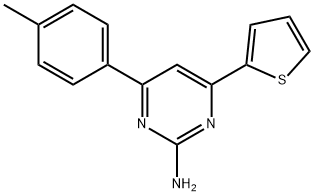 4-(4-methylphenyl)-6-(thiophen-2-yl)pyrimidin-2-amine 구조식 이미지