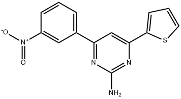 4-(3-nitrophenyl)-6-(thiophen-2-yl)pyrimidin-2-amine 구조식 이미지