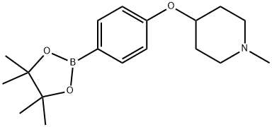 1-METHYL-4-(4-(4,4,5,5-TETRAMETHYL-1,3,2-DIOXABOROLAN-2-YL)PHENOXY)PIPERIDINE Structure