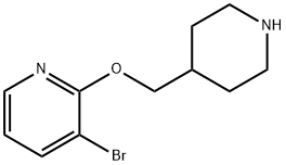 3-bromo-2-(piperidin-4-ylmethoxy)pyridine Structure
