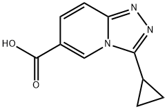 3-Cyclopropyl-[1,2,4]triazolo[4,3-a]pyridine-6-carboxylic acid Structure