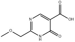 4-Hydroxy-2-methoxymethyl-pyrimidine-5-carboxylic acid 구조식 이미지