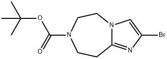 2-Bromo-5,6,8,9-Tetrahydro-Imidazo[1,2-A][1,4]Diazepine-7-Carboxylic Acid Tert-Butyl Ester 구조식 이미지