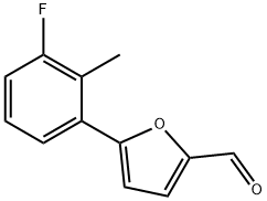 5-(3-Fluoro-2-methyl-phenyl)-furan-2-carbaldehyde 구조식 이미지