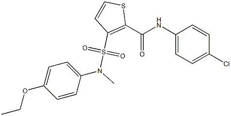 N-(4-chlorophenyl)-3-[(4-ethoxyphenyl)-methylsulfamoyl]thiophene-2-carboxamide Structure