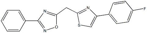 5-[[4-(4-fluorophenyl)-1,3-thiazol-2-yl]methyl]-3-phenyl-1,2,4-oxadiazole Structure