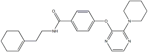 N-[2-(cyclohexen-1-yl)ethyl]-4-(3-piperidin-1-ylpyrazin-2-yl)oxybenzamide Structure