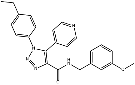 1-(4-ethylphenyl)-N-[(3-methoxyphenyl)methyl]-5-pyridin-4-yltriazole-4-carboxamide Structure