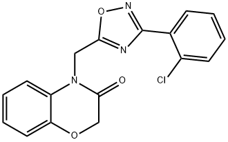 4-[[3-(2-chlorophenyl)-1,2,4-oxadiazol-5-yl]methyl]-1,4-benzoxazin-3-one Structure