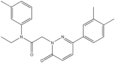 2-[3-(3,4-dimethylphenyl)-6-oxopyridazin-1-yl]-N-ethyl-N-(3-methylphenyl)acetamide Structure