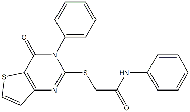 2-(4-oxo-3-phenylthieno[3,2-d]pyrimidin-2-yl)sulfanyl-N-phenylacetamide Structure