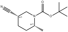 CIS-5-CYANO-2-METHYL-PIPERIDINE-1-CARBOXYLIC ACID TERT-BUTYL ESTER Structure