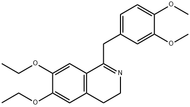 1-[(3,4-dimethoxyphenyl)methyl]-6,7-diethoxy-3,4-dihydroisoquinoline 구조식 이미지