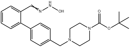 tert-butyl 4-({2-[(Z)-N-hydroxycarbamimidoyl]-[1,1-biphenyl]-4-yl}methyl)piperazine-1-carboxylate Structure