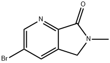 3-Bromo-6-Methyl-5,6-Dihydro-Pyrrolo[3,4-B]Pyridin-7-One 구조식 이미지