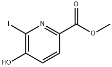 5-Hydroxy-6-iodo-pyridine-2-carboxylic acid methyl ester Structure