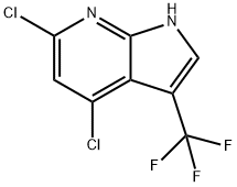 4,6-dichloro-3-(trifluoromethyl)-1H-pyrrolo[2,3-b]pyridine 구조식 이미지