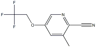 3-Methyl-5-(2,2,2-trifluoroethoxy)picolinonitrile 구조식 이미지