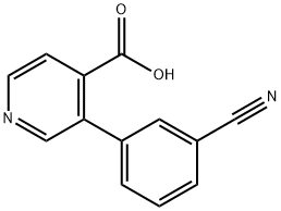 3-(3-cyanophenyl)isonicotinic acid Structure