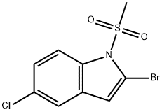 1H-Indole, 2-bromo-5-chloro-1-(methylsulfonyl)- Structure