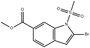 1H-Indole-6-carboxylic acid, 2-bromo-1-(methylsulfonyl)-, methyl ester Structure